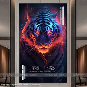 file tranh con giap trang tri con ho dan 0635