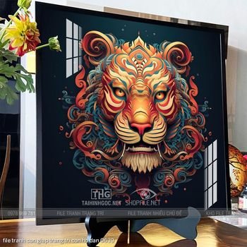 file tranh con giap trang tri con ho dan 0639