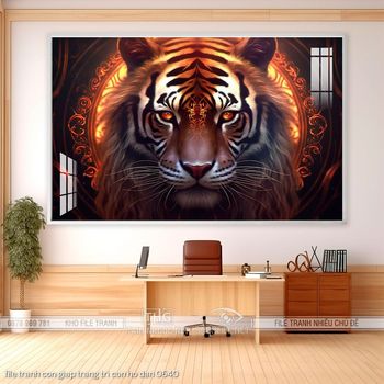 file tranh con giap trang tri con ho dan 0640