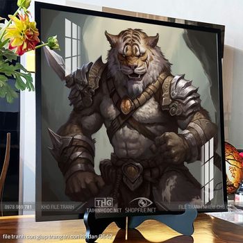 file tranh con giap trang tri con ho dan 0642