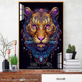 file tranh con giap trang tri con ho dan 0643