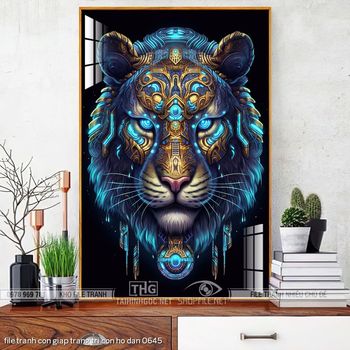 file tranh con giap trang tri con ho dan 0645