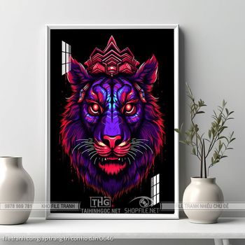 file tranh con giap trang tri con ho dan 0646