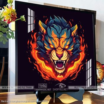 file tranh con giap trang tri con ho dan 0651