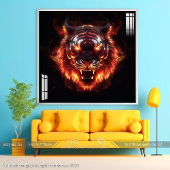 file tranh con giap trang tri con ho dan 0653