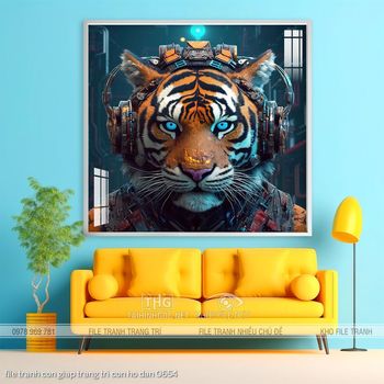 file tranh con giap trang tri con ho dan 0654