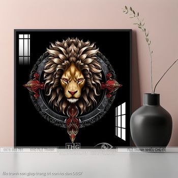 file tranh con giap trang tri con ho dan 0657