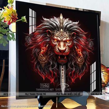 file tranh con giap trang tri con ho dan 0658