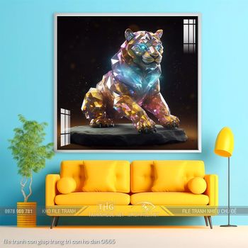 file tranh con giap trang tri con ho dan 0665