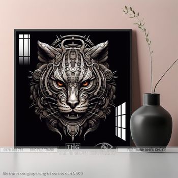 file tranh con giap trang tri con ho dan 0669