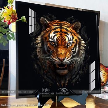 file tranh con giap trang tri con ho dan 0671