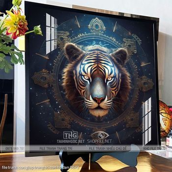 file tranh con giap trang tri con ho dan 0673