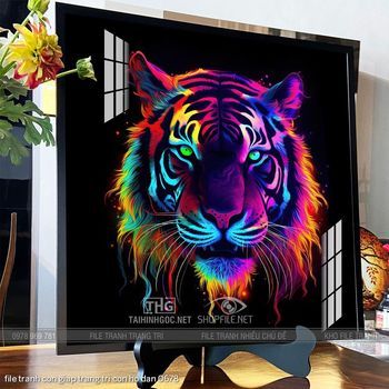 file tranh con giap trang tri con ho dan 0678