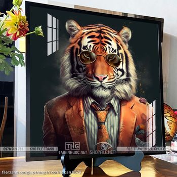 file tranh con giap trang tri con ho dan 0679