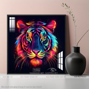 file tranh con giap trang tri con ho dan 0680