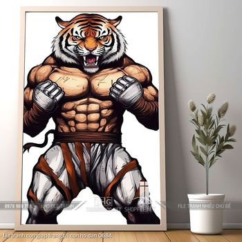 file tranh con giap trang tri con ho dan 0684