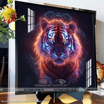 file tranh con giap trang tri con ho dan 0685