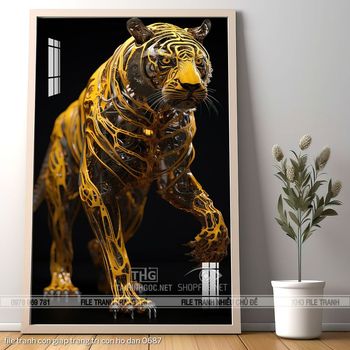 file tranh con giap trang tri con ho dan 0687