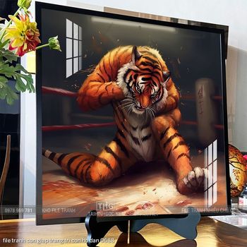 file tranh con giap trang tri con ho dan 0688