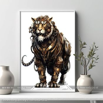 file tranh con giap trang tri con ho dan 0691