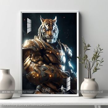 file tranh con giap trang tri con ho dan 0693