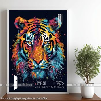 file tranh con giap trang tri con ho dan 0698