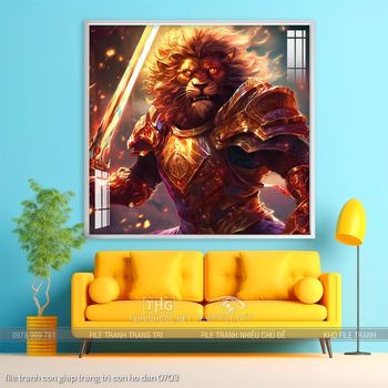 file tranh con giap trang tri con ho dan 0703