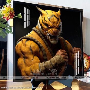 file tranh con giap trang tri con ho dan 0706