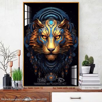 file tranh con giap trang tri con ho dan 0728