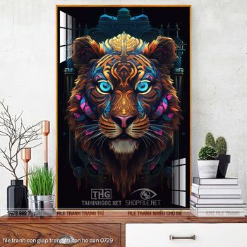 file tranh con giap trang tri con ho dan 0729