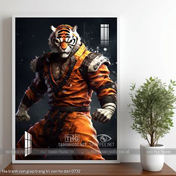 file tranh con giap trang tri con ho dan 0732