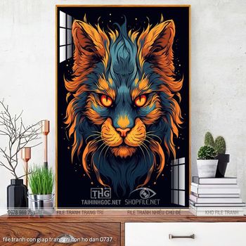 file tranh con giap trang tri con ho dan 0737