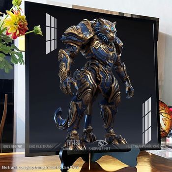 file tranh con giap trang tri con ho dan 0738