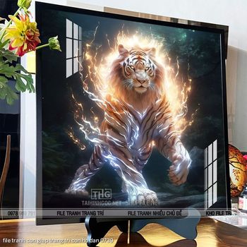 file tranh con giap trang tri con ho dan 0739