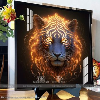 file tranh con giap trang tri con ho dan 0740