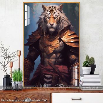 file tranh con giap trang tri con ho dan 0745