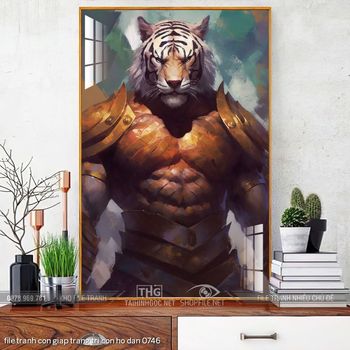 file tranh con giap trang tri con ho dan 0746