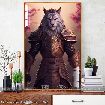 file tranh con giap trang tri con ho dan 0748