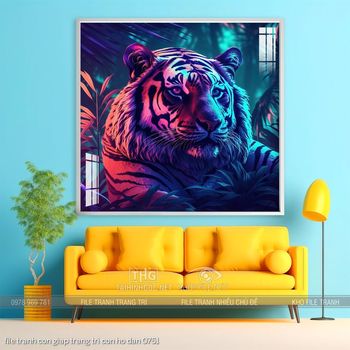 file tranh con giap trang tri con ho dan 0751