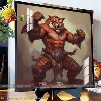 file tranh con giap trang tri con ho dan 0755