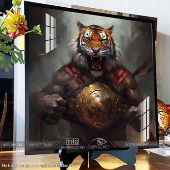 file tranh con giap trang tri con ho dan 0757