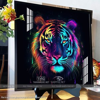 file tranh con giap trang tri con ho dan 0773