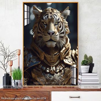 file tranh con giap trang tri con ho dan 0774