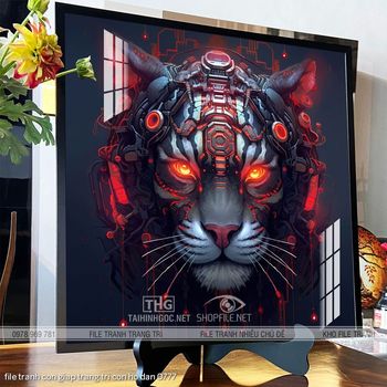 file tranh con giap trang tri con ho dan 0777