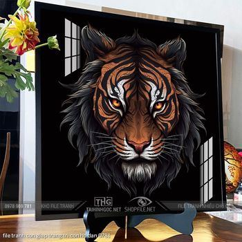 file tranh con giap trang tri con ho dan 0781