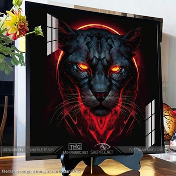 file tranh con giap trang tri con ho dan 0782