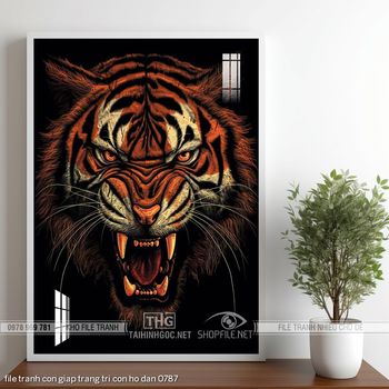 file tranh con giap trang tri con ho dan 0787