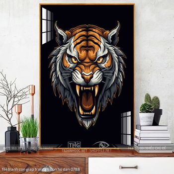 file tranh con giap trang tri con ho dan 0788