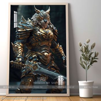 file tranh con giap trang tri con ho dan 0789