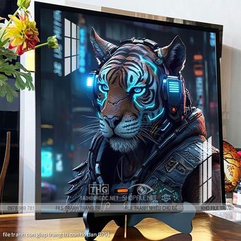 file tranh con giap trang tri con ho dan 0791